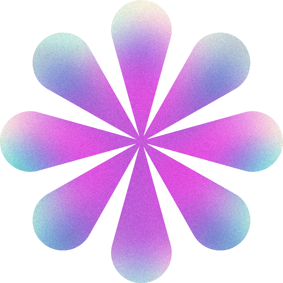 gif of a gradient flower